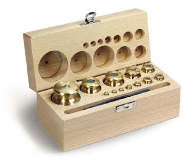 Jeu de poids en Inox tourné Classe M1 en coffret bois